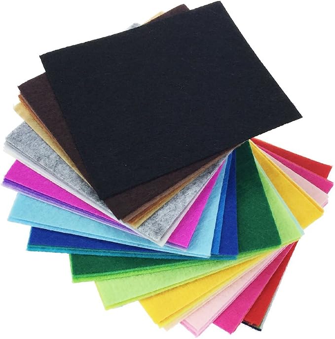 42pcs Felt Fabric Sheet 4"x4" Assorted Color DIY Craft Squares Nonwoven 1mm - Image 3