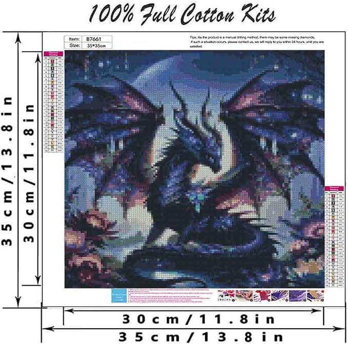 Dragon Stamped Cross Stitch Kits - Image 2