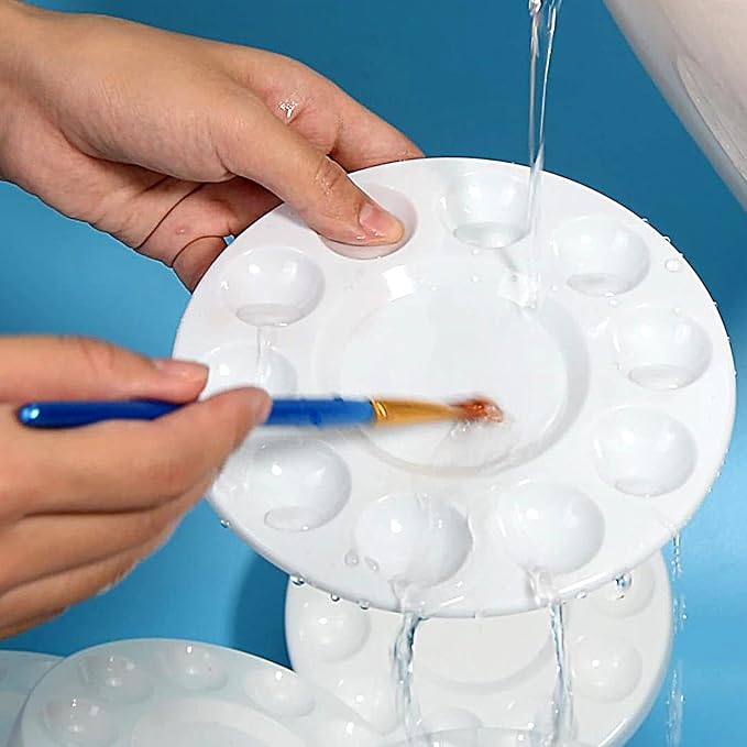 8pcs Paint Tray Palettes, Plastic White Palettes - Image 4