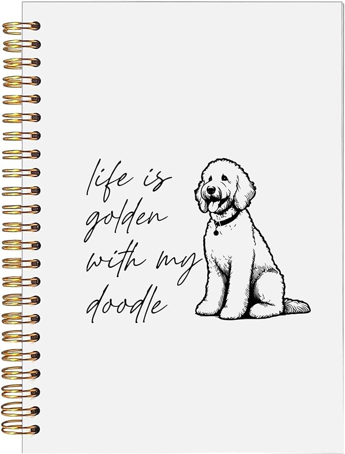 Goldendoodle Dog Spiral Notebook, Gift by bitkan