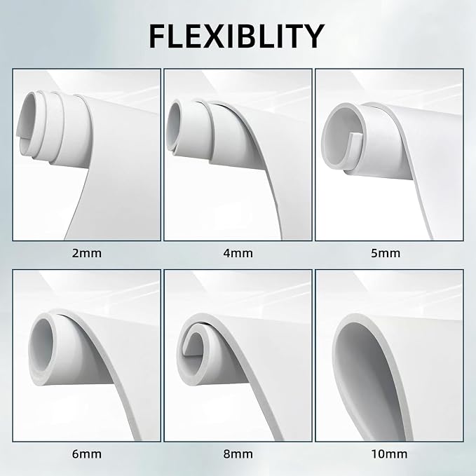 biguphate EVA Foam Roll - 5mm Thick White Craft Foam Sheets - 15" x 39" Large - Image 3