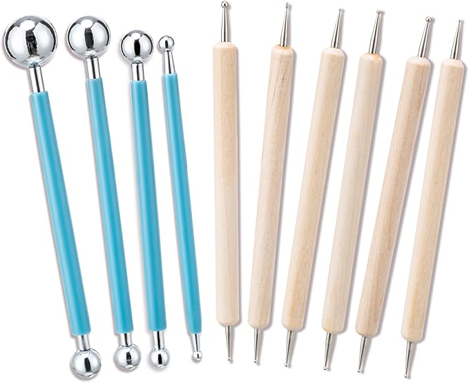 Amrules 10pcs Dotting Styluses Tools, Double Side Stainless Steel Ball Head Dot by Amrules