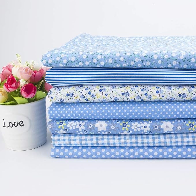 9.8"*9.8" Cotton Fabric DIY Making Supplies Quilting Patchwork Fabric Fat by Antetek