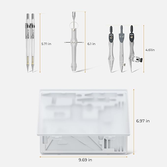 Nicpro 22 PCS Compass Geometry Tools - Image 8