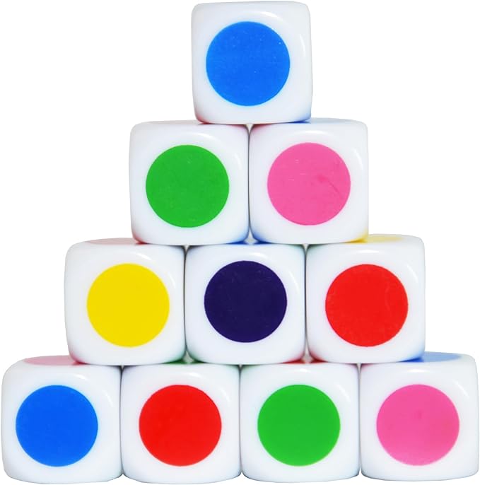 SmartDealsPro Set of 10 16MM Blank on Each Face D6 Six Sided Dice Teaching by SmartDealsPro