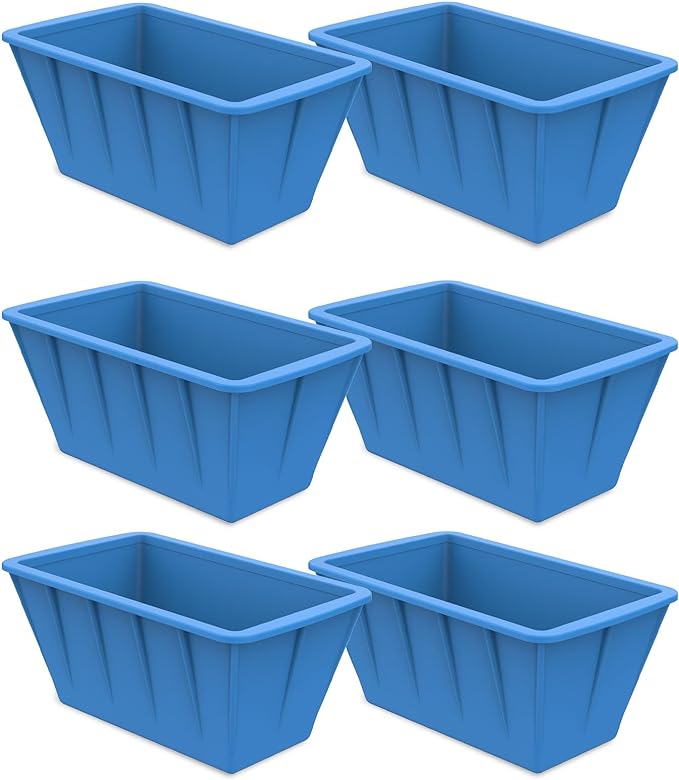 6Pack 48LB Extra Large Ice Block Molds, Silicone Large Ice Cube Molds by DOGITY