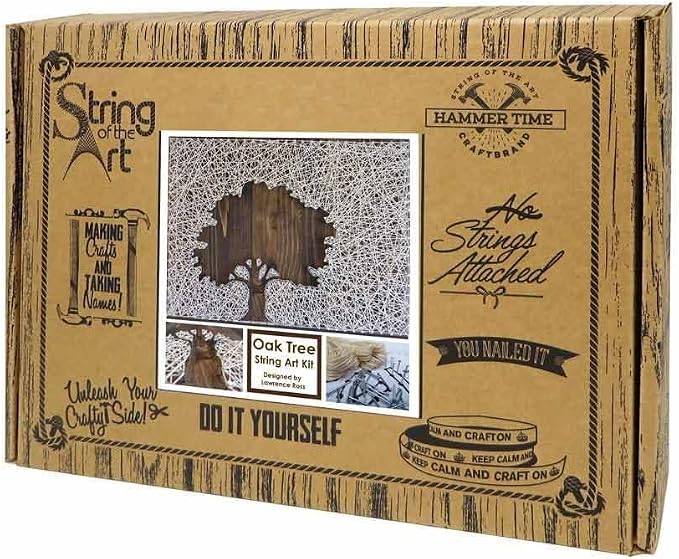 String of the Art Oak Tree String Art Kit, American Made DIY Craft Kit - Image 2