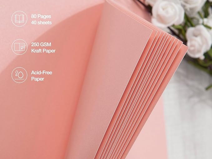 potricher 12 x 12 Inch Large Inch DIY Scrapbook Photo Album 80 Pages Thick - Image 5