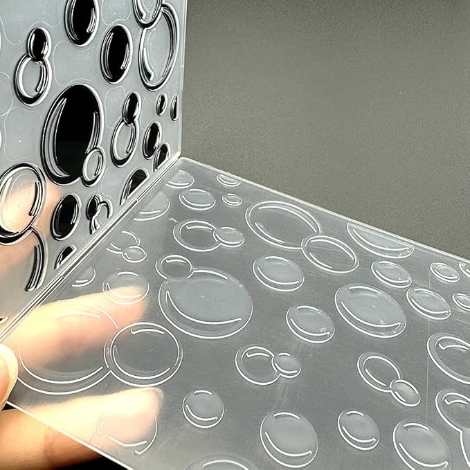 3D Plastic Embossing Folder Template Bubbles Texture A6 Size - Image 3