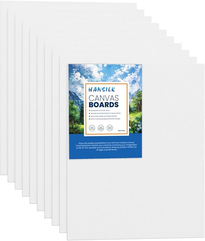 Canvases for Painting Pre Primed 100% Cotton White Blank Canvas Boards for by HANSILK