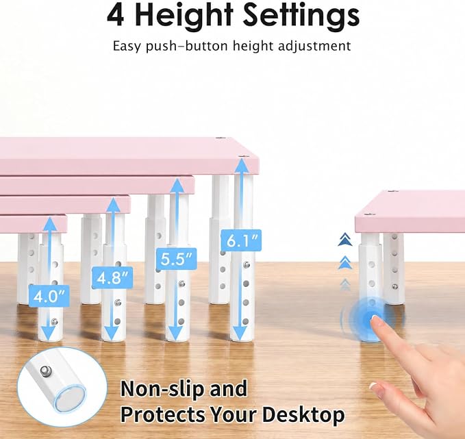 OPNICE Adjustable Computer Monitor Stand Riser - Image 2