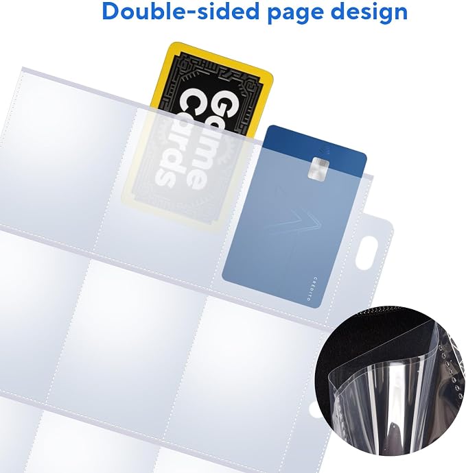 40 Pack 9 Pocket Trading Card Sleeves, Double-Sided Baseball Card Sleeves - Image 4
