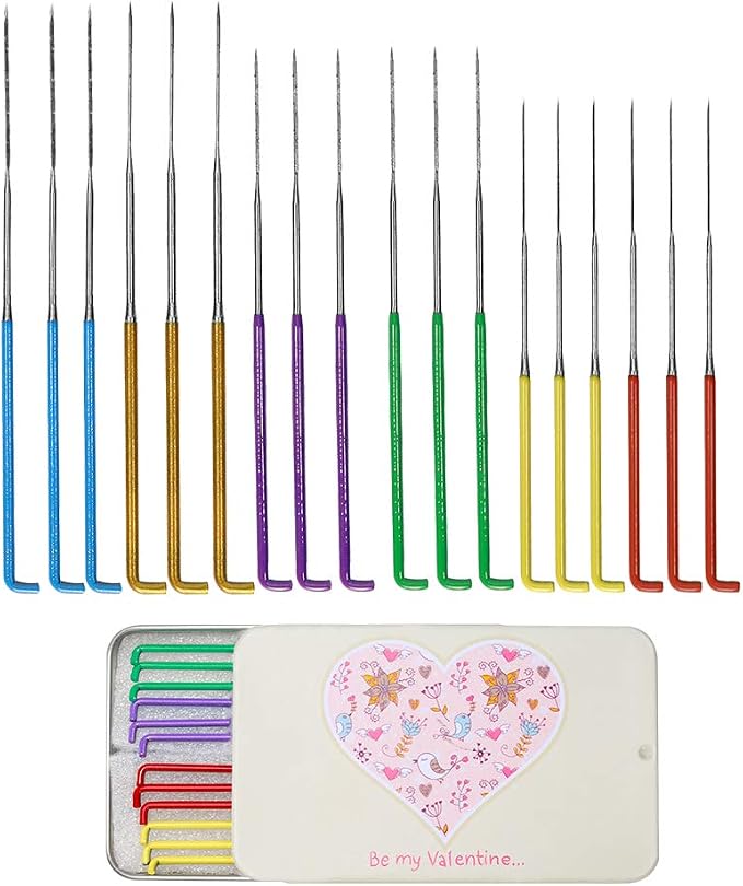 18 Pieces Wool Felting Needles 6 Colors Needle Felting Tools Wool Triangular by Jupean