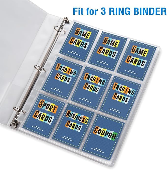 36 Pack 9 Pocket Page Protectors, Sooez Double Sided Trading Card Sleeves - Image 7