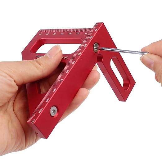 3D Multi-Angle Measuring Ruler, 45/90 Degree Aluminum Alloy Woodworking Square - Image 5