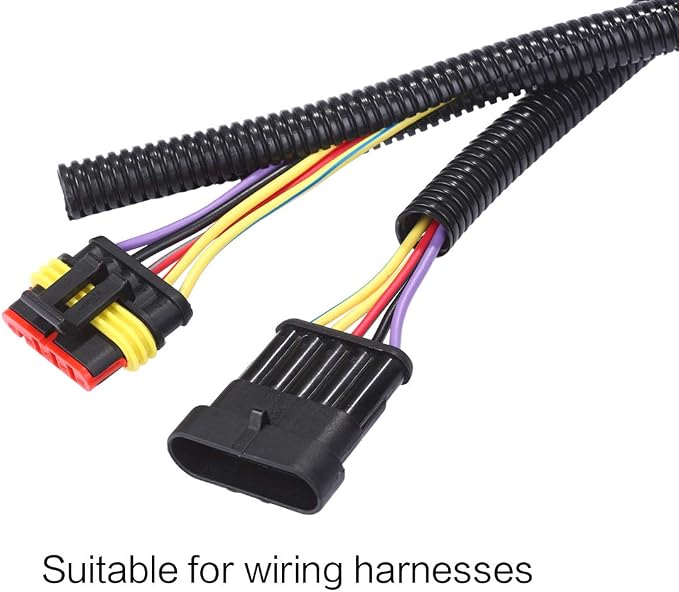 Alex Tech 25ft - 1/4 inch Split Wire Loom Tubing - Black - Image 3