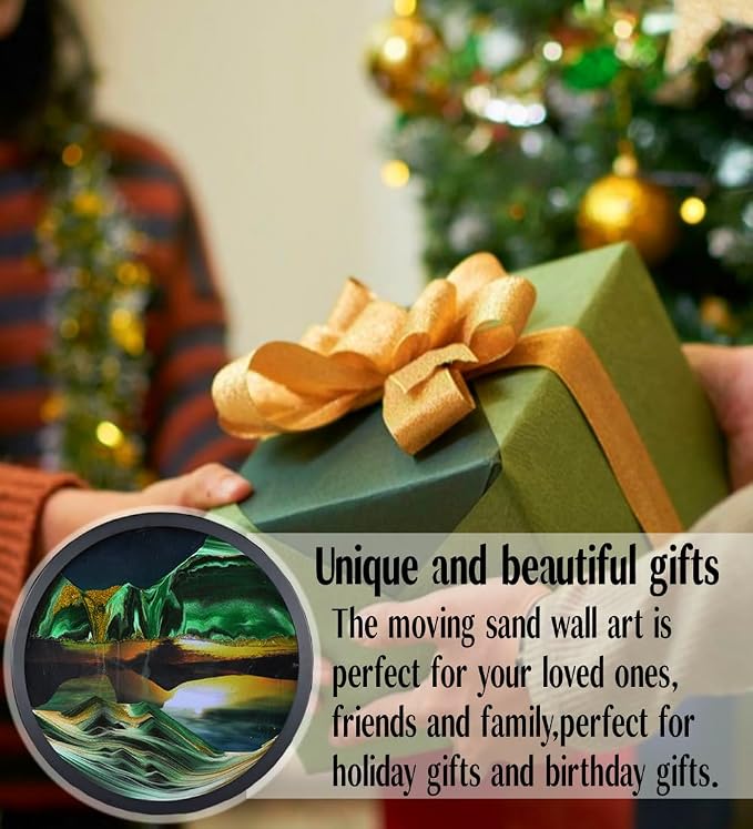 Oneshow Moving Sand Art Wall Art 3D Deep Sea Sandscape Gifts - Image 5