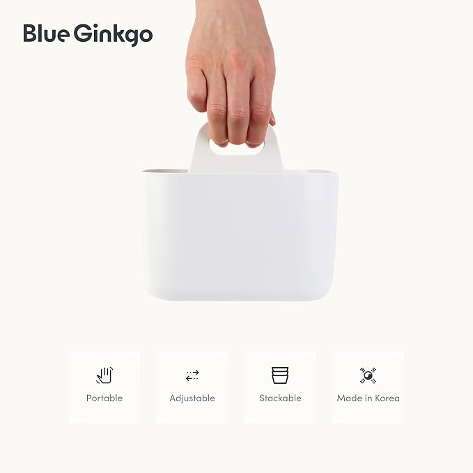 BLUE GINKGO Stackable Organizer Caddy, Made in Korea | Portable. Adjustable. - Image 5