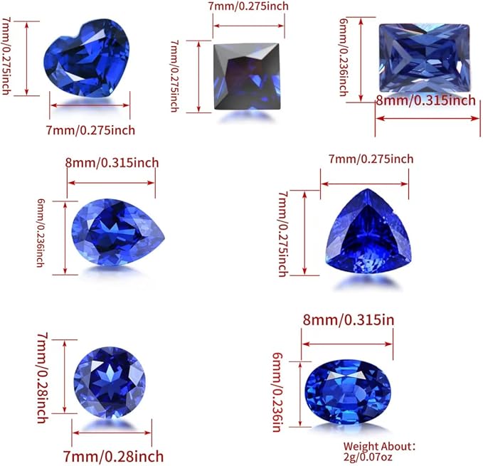 AierCrystal Royal Blue Cornflower Blue Deep Blue Sapphire Color Cubic Zirconia - Image 2