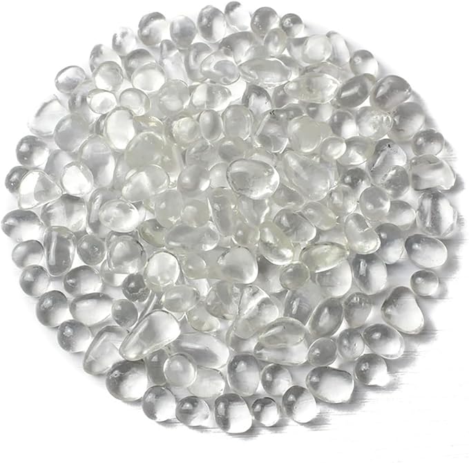 WAYBER Glass Stones, 1Lb/460g Irregular Sea Glass Dercorative Rocks Non-Toxic by WAYBER