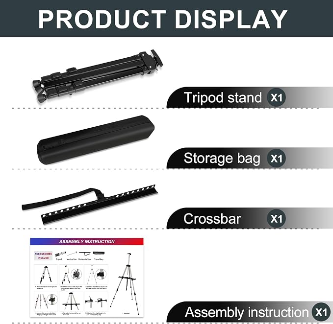 AROIC 17-66 Inch Art Easel Stand, Sturdy Aluminum Tripod - Image 2