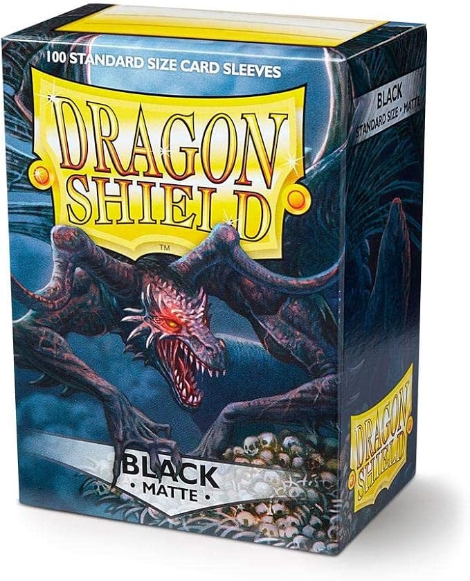 5 Packs Dragon Shield Matte Black Standard Size 100 ct Card Sleeves Value - Image 4
