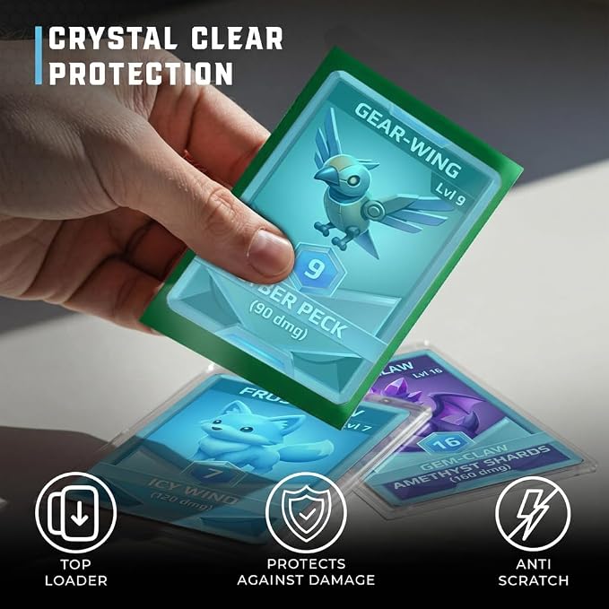 CardGuard Premium Clear Card Sleeves, 100ct – Standard Size Penny Sleeves - Image 3