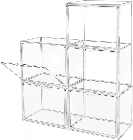 GUDEMAY Clear Stackable Plastic Storage Bins by HaveANiceDay