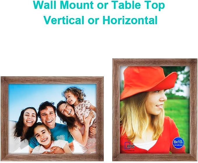 RPJC 8x10 Picture Frames Made of Solid Wood High Definition Glass - Image 5