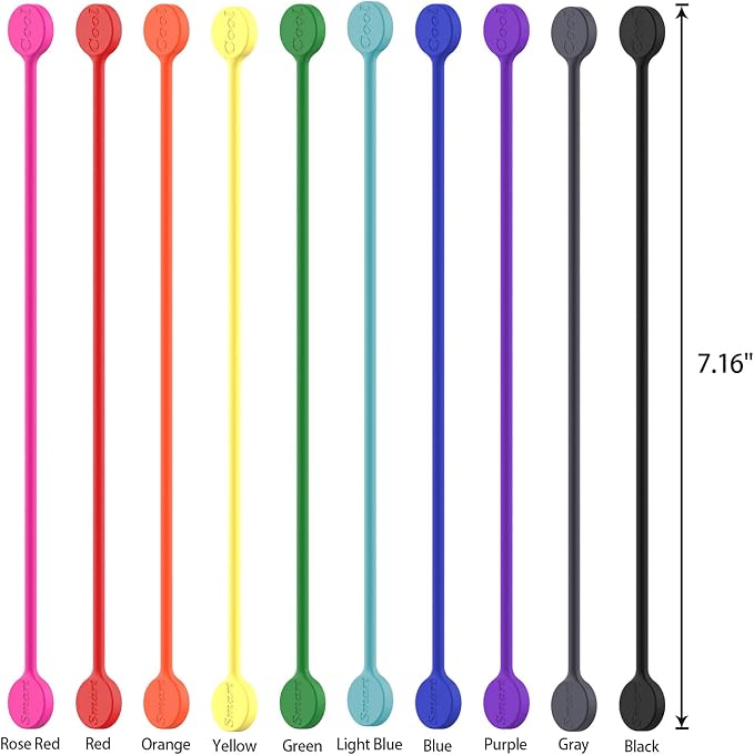SMART&COOL Reusable Silicone Magnetic Cable Ties - Image 2