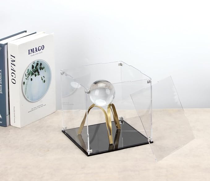 Clear Acrylic Display Case for Collectibles Assemble, Cube Box Dustproof - Image 2