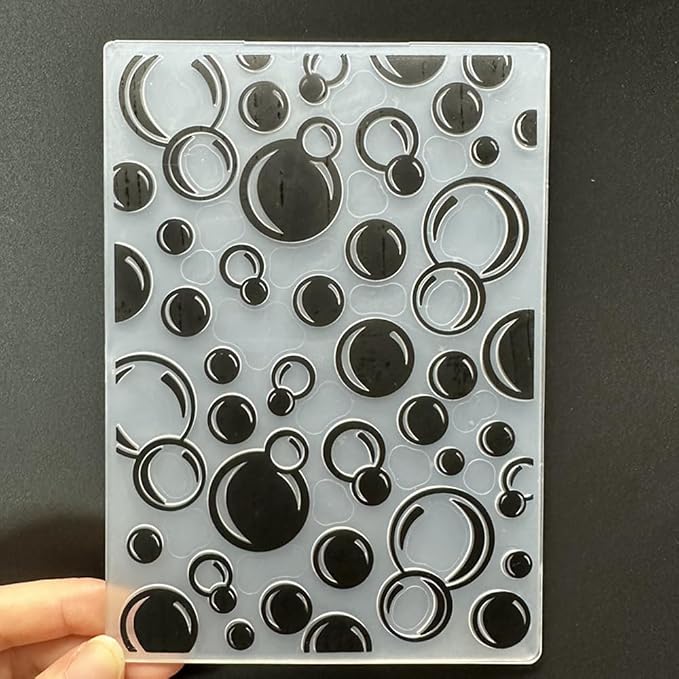 3D Plastic Embossing Folder Template Bubbles Texture A6 Size - Image 6