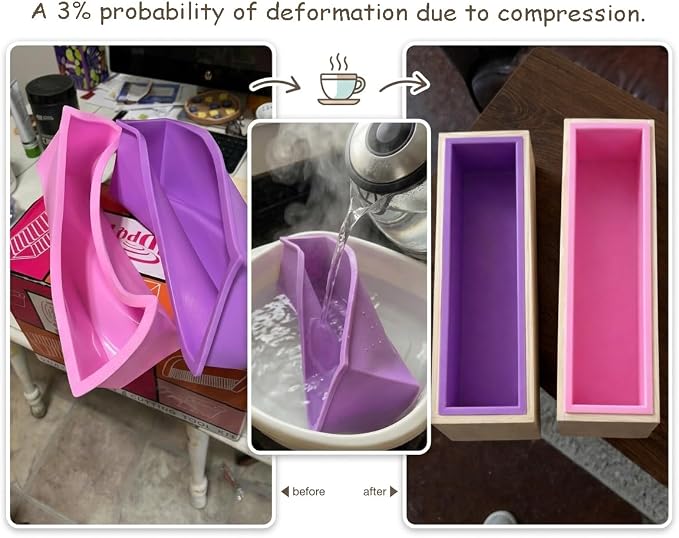 2 PCS Silicone soap molds Making Kit soap loaf bar Making molds - Image 4