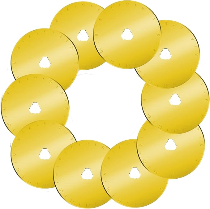 45mm Rotary Cutter Blades 10-Pack Replacement Blades Fits Fiskars, OLFA - Image 7