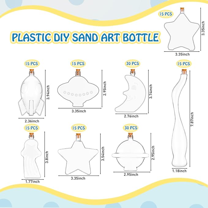 Tanlade 100 Pcs Plastic Sand Art Bottles - Image 2