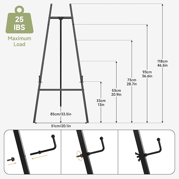 Easel Stand for Sign, Heavy Duty Metal Display Easel - Image 6