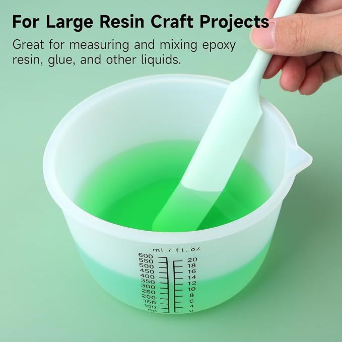 Gartful 600ml Reusable Silicone Resin Cups, Large Silicone Mixing Bowl - Image 6