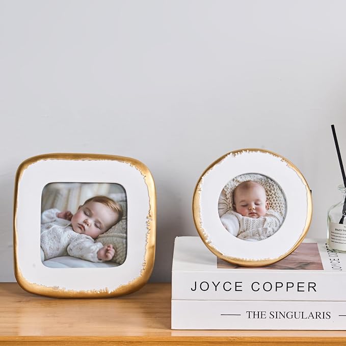 3x3 Picture Frame, Ornate Photo Frame, Hand-Crafted Resin Table Frame, Hanging - Image 5