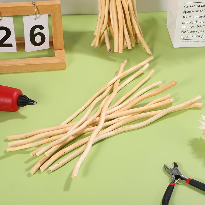 NOLITOY Natural Wood Twigs for Crafts Driftwood Branches Unfinished Timber Rods - Image 9