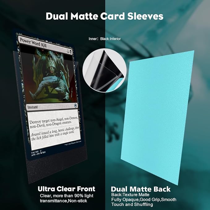Glacier Blue Dual Matte Card Sleeves, Katomula Card Sleeves - Image 3