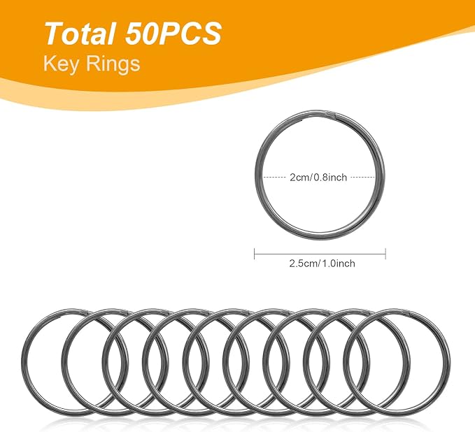 100PCS Swivel Snap Hooks with Key Rings, Premium Metal Swivel Lobster Claw - Image 3
