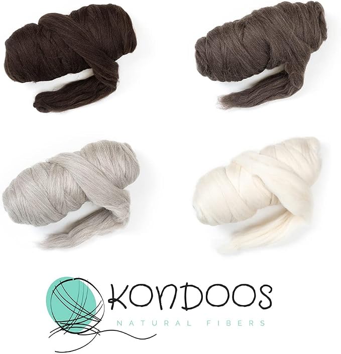 Natural Wool Bulk 2 lb roving, Best Wool - Image 5