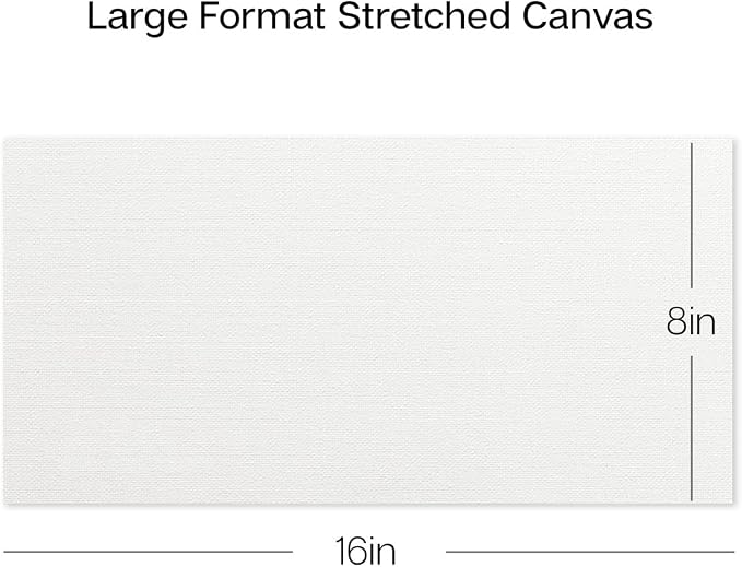 KINGART Stretched White Canvas Set – Rectangle, 8x16 Inch, Triple Gesso Primed - Image 4