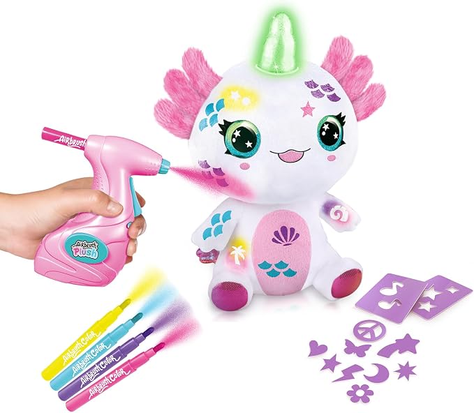 Canal Toys Airbrush Plush Light Up Axolotlcorn - Image 6