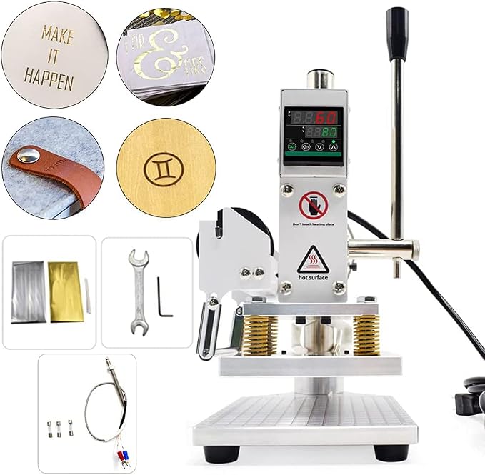 Upgraded Hot Foil Stamping Machine 10x13cm Leather Bronzing Pressure Mark - Image 2