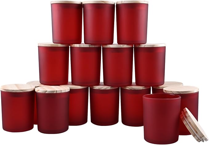 SHOWIN Thick Candle Jars for Making Candles 16 Pcs, 7 OZ Empty Jars by Showin