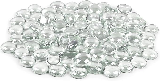 ARSUK Flat Glass Marbles, Fish Tank Rocks, Table Scatter, Glass Pebbles - Image 2