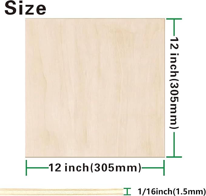 Basswood Sheets 6 Pack, 1.5mm Basswood - Image 2