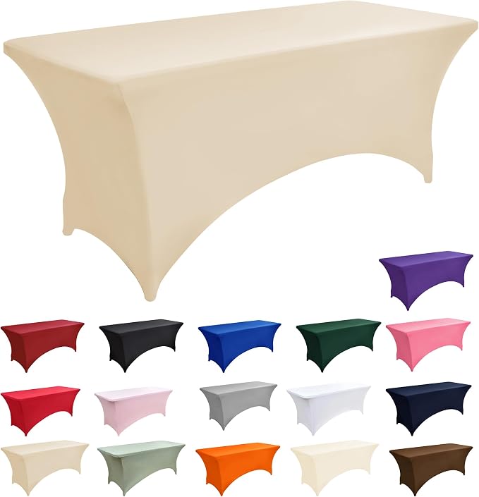 10-Pack 6ft Spandex Table Covers - Image 3