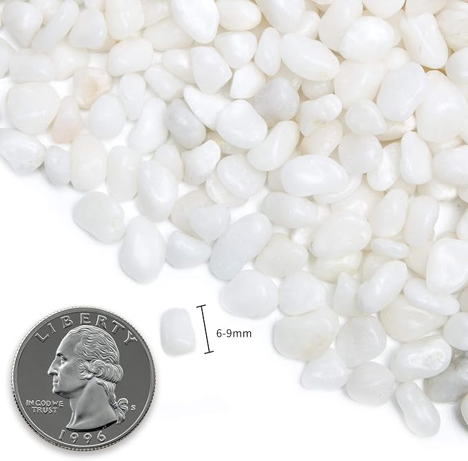 Natural Polished Decorative White Pebbles - Image 2